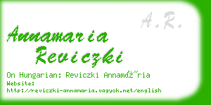 annamaria reviczki business card